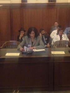 Executive Director Marie Tasy testifying in opposition to A2270/S382, the physician assisted suicide bill